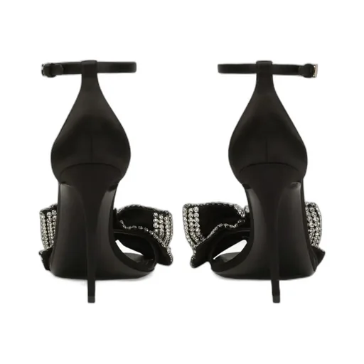 Embellished Satin Sandals