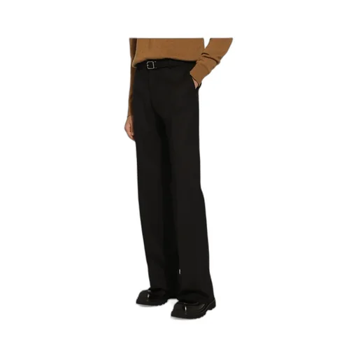 Mid-Rise Straight-Leg Trousers