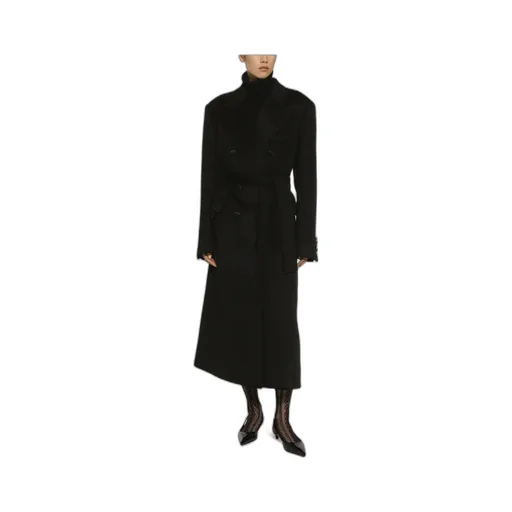 Double-Breasted Belted Coat