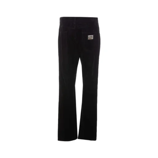 Logo Plaque Straight Leg Pants