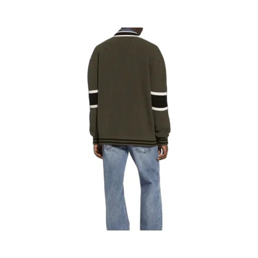 Dg Logo Patch Rib-Knitted Cardigan