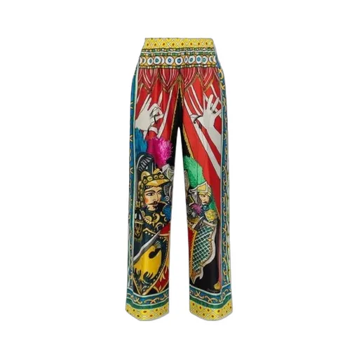 Carretto Printed Wide Leg Pajama Pants