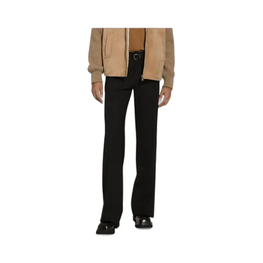 Mid-Rise Straight-Leg Trousers
