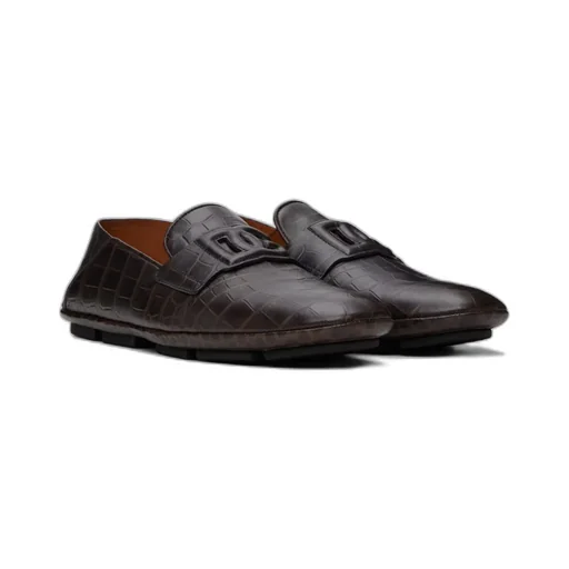 Crocodile Embossed Loafers