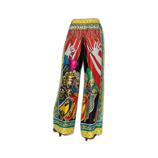 Carretto Printed Wide Leg Pajama Pants