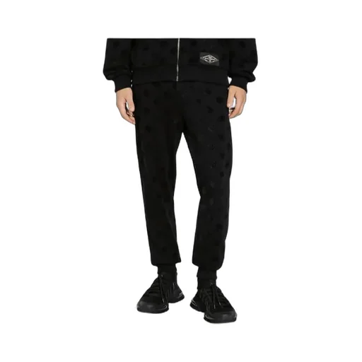 Monogram-Embossed Cotton Track Pants