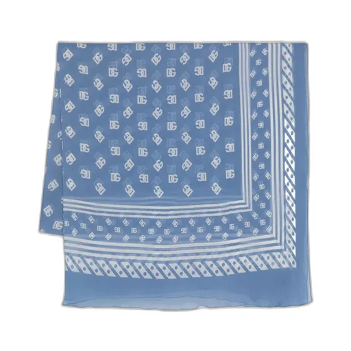 Dg Logo-Print Silk Scarf