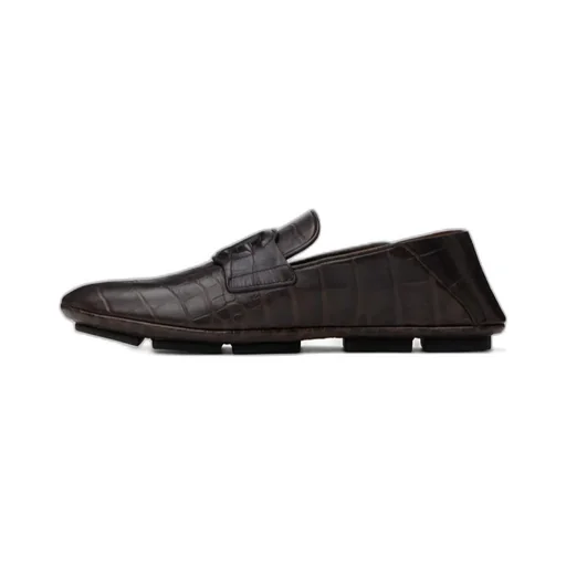 Crocodile Embossed Loafers