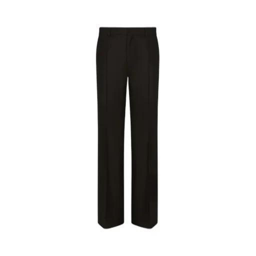 Mid-Rise Straight-Leg Trousers