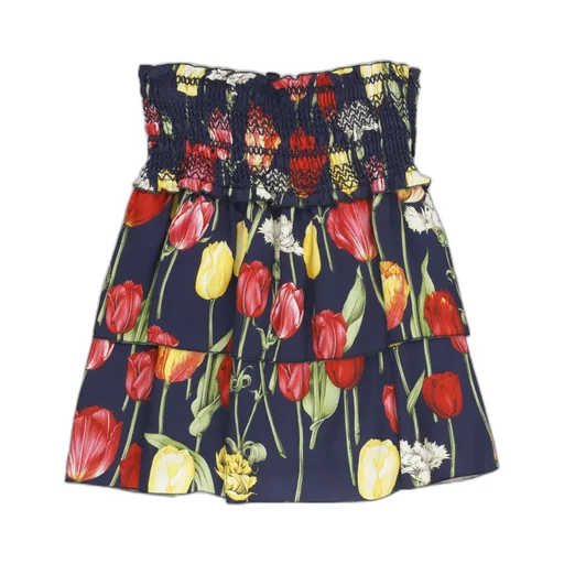 Tulip Printed Viyella Skirt