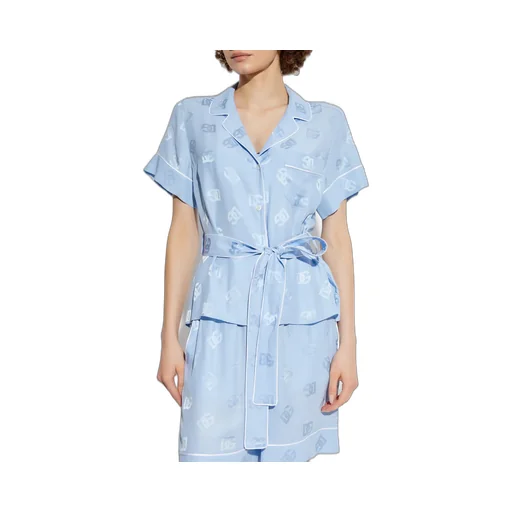 All-Over Dg Logo Jacquard Satin Shirt
