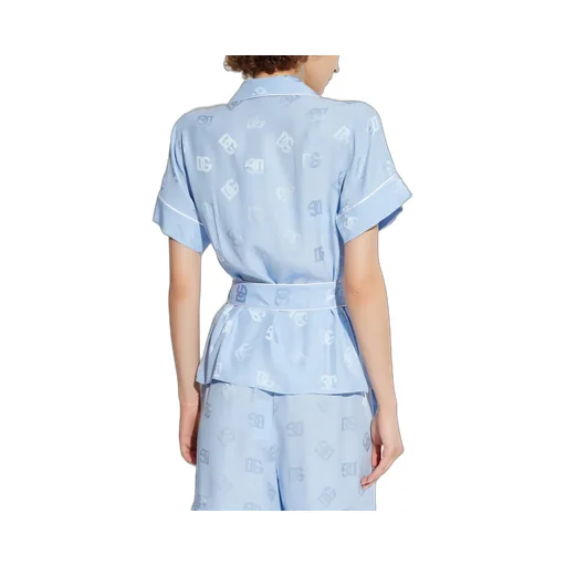 All-Over Dg Logo Jacquard Satin Shirt