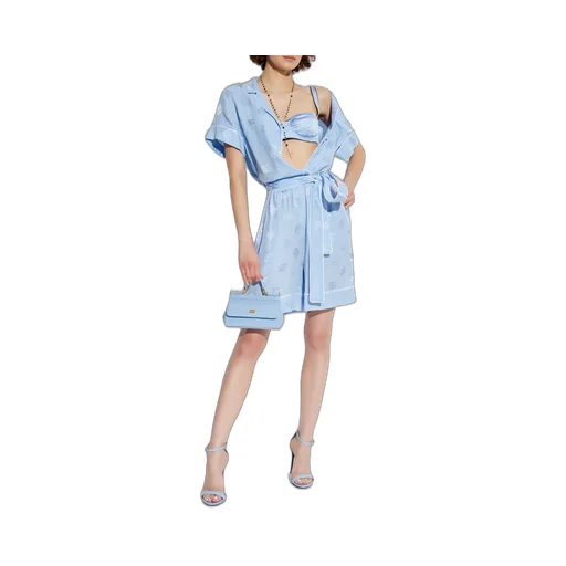 All-Over Dg Logo Jacquard Satin Shirt