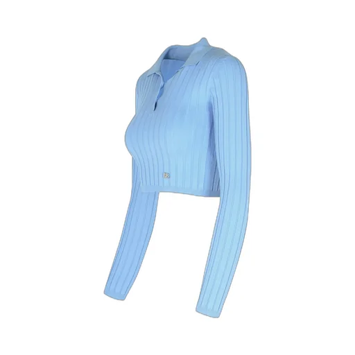 Logo Plaque Knitted Polo Shirt