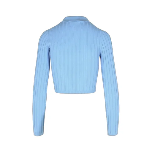 Logo Plaque Knitted Polo Shirt