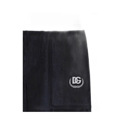 Logo Embroidered Straight-Leg Corduroy Trousers