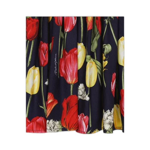 Tulip Printed Bow Detailed Dress