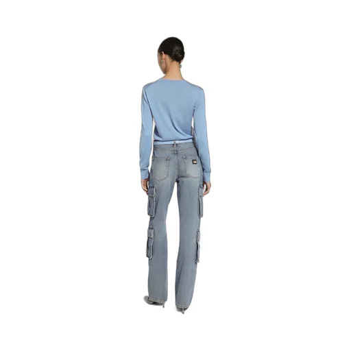 Logo Plaque Cargo Jeans