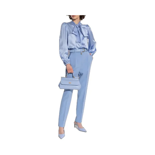 Pussy-Bow Bell-Sleeved Shirt