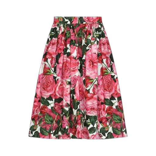 Floral-Printed Straight Hem Skirt
