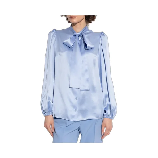 Pussy-Bow Bell-Sleeved Shirt