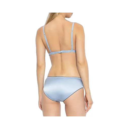 Lace Detailed Satin Triangle Bra