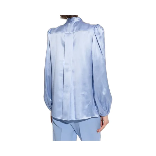 Pussy-Bow Bell-Sleeved Shirt