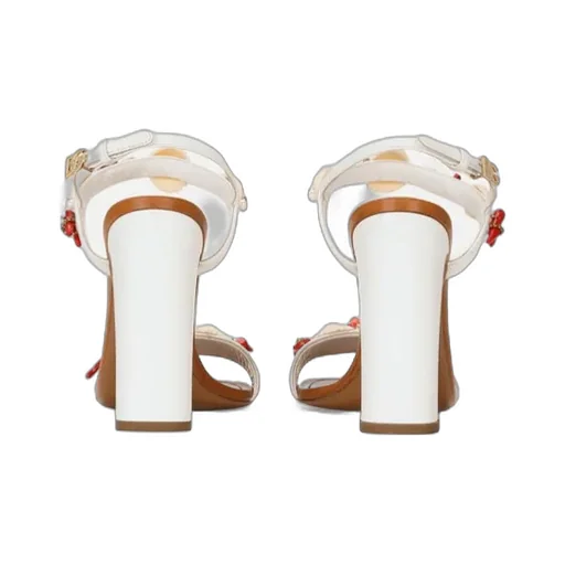 Keira Coral Embroidered Sandals