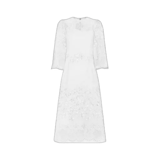 Cut-Out Detailed Calf-Length Dress