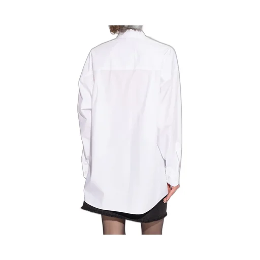 Embroidered Collar Long-Sleeved Shirt