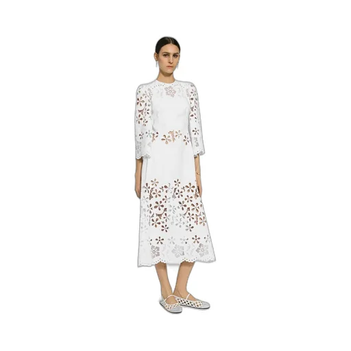 Cut-Out Detailed Calf-Length Dress