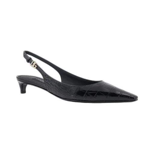 Embossed Slingback Pumps