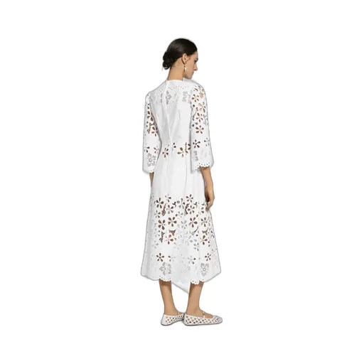 Cut-Out Detailed Calf-Length Dress