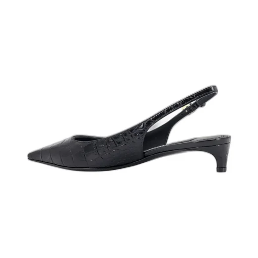 Embossed Slingback Pumps