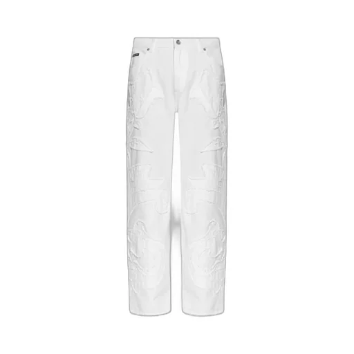 Embroidered Boyfriend Jeans