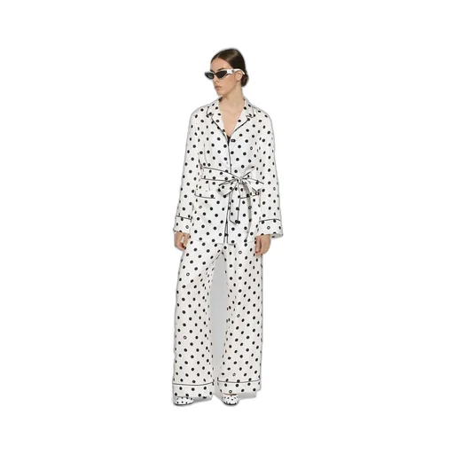 Polka-Dot Printed Pajama Shirt