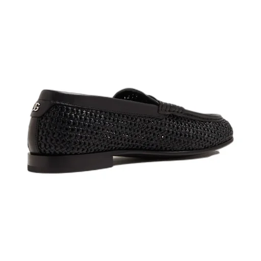 Logo Lettering Interwoven Penny Loafers