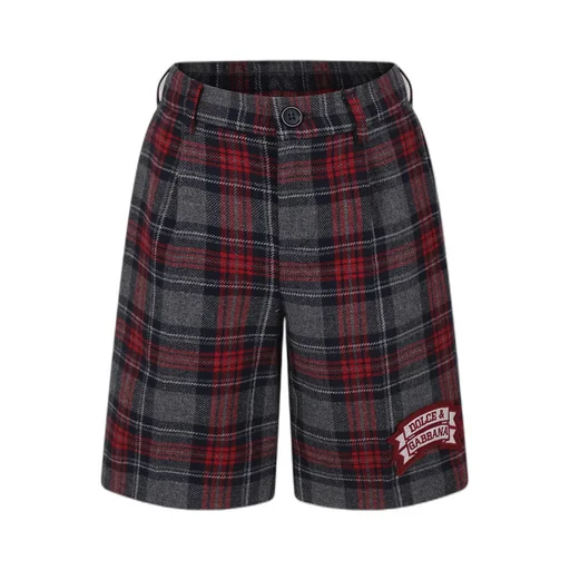 Logo-Print Tartan-Pattern Shorts
