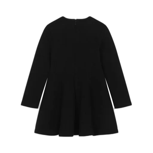 Logo Embroidered Flared Dress