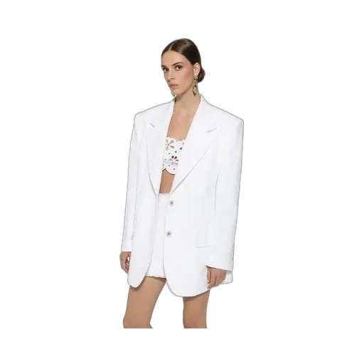 Single-Breasted Raschel Tweed Jacket