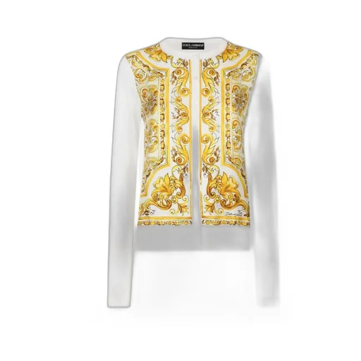 Majolica-Printed Cardigan
