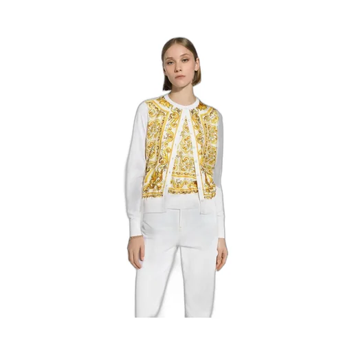 Majolica-Printed Cardigan