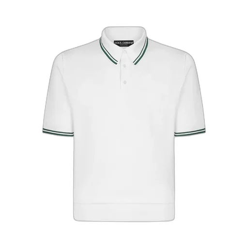 Stripe Detailed Knitted Polo Shirt