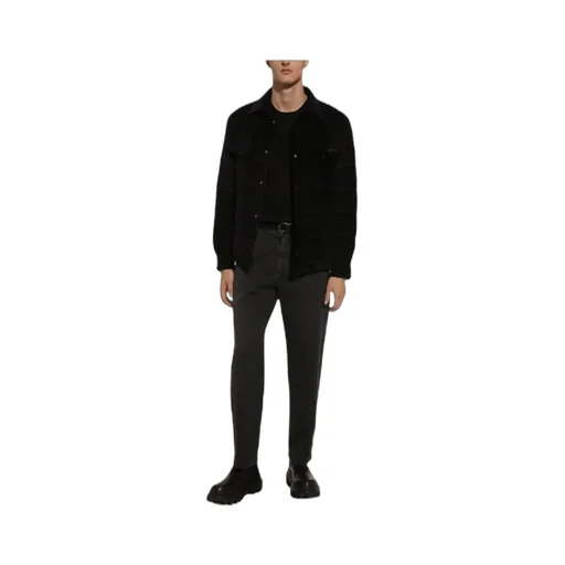 Logo Patch Straight Leg Trousers