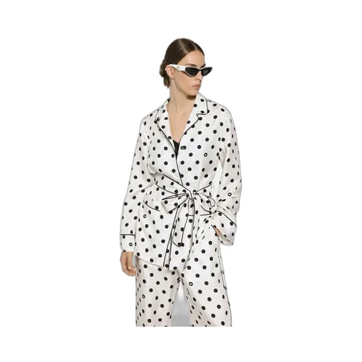 Polka-Dot Printed Pajama Shirt
