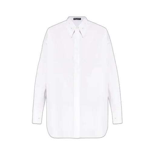 Embroidered Collar Long-Sleeved Shirt