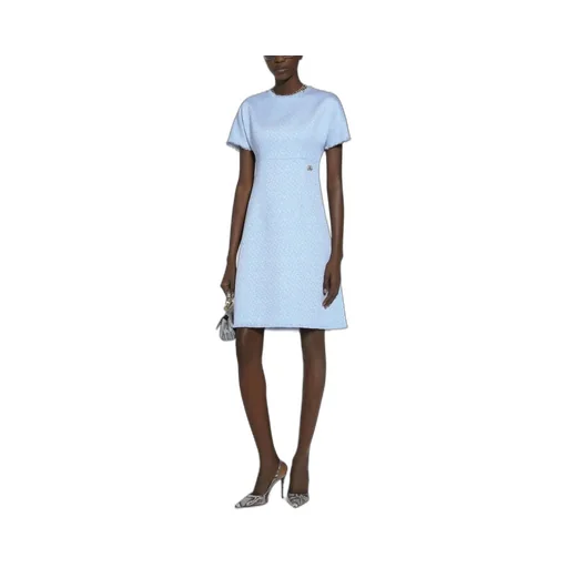 Bouclé A-Line Midi Dress
