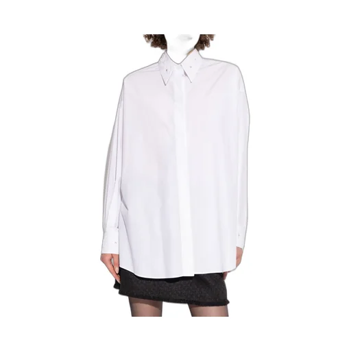 Embroidered Collar Long-Sleeved Shirt