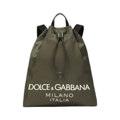 Logo Printed Drawstring Backpack
