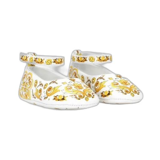 Majolica Leather Ballerina Shoes